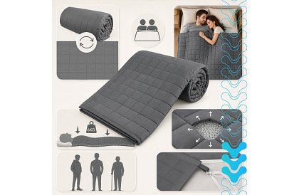 Zátěžová antistresová přikrývka - Sensory Gray 6 kg, 200 × 150 cm