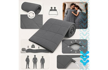 Zátěžová antistresová přikrývka  - Sensory Gray 7 kg, 200 × 150 cm