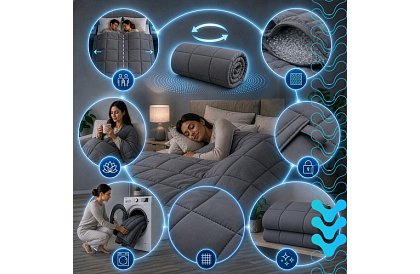 Zátěžová antistresová přikrývka  - Sensory Gray 7 kg, 200 × 150 cm
