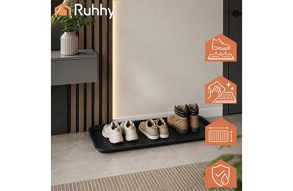 Odkapávač bot – podložka pod obuv XXL, 75,5 × 38 cm, černá