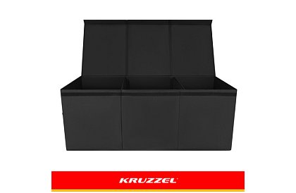 XXL truhla na hračky 132 l s víkem, černý organizér 94 cm