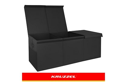 XXL truhla na hračky 132 l s víkem, černý organizér 94 cm