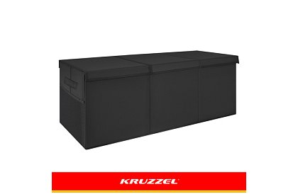 XXL truhla na hračky 132 l s víkem, černý organizér 94 cm