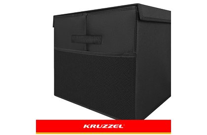 XXL truhla na hračky 132 l s víkem, černý organizér 94 cm
