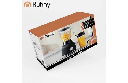 Skleněný mixér 1200 W s drcením ledu, skleněnou nádobou a 2 přenosnými lahvemi