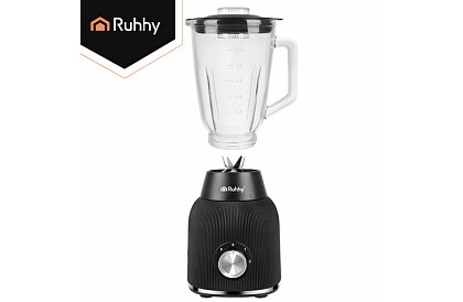 Skleněný mixér 1200 W s drcením ledu, skleněnou nádobou a 2 přenosnými lahvemi