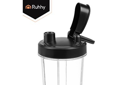 Skleněný mixér 1200 W s drcením ledu, skleněnou nádobou a 2 přenosnými lahvemi
