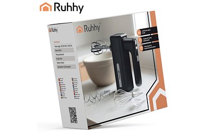 Ruční mixér 800 W, 5 rychlostí, Turbo, hnětací háky