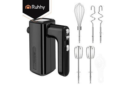 Ruční mixér 800 W, 5 rychlostí, Turbo, hnětací háky