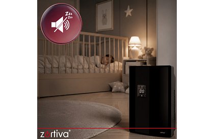 Odvlhčovač vzduchu Zortiva 90 W, 2 l, hygrostat, časovač, dálkové ovládání – černý