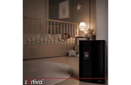 Odvlhčovač vzduchu Zortiva 90 W, 2 l, hygrostat, časovač, dálkové ovládání – černý