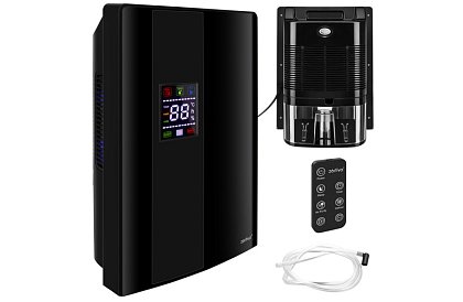 Odvlhčovač vzduchu Zortiva 90 W, 2 l, hygrostat, časovač, dálkové ovládání – černý