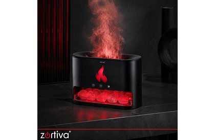 Ultrazvukový aroma difuzér Zortiva 250 ml s efektem plamene