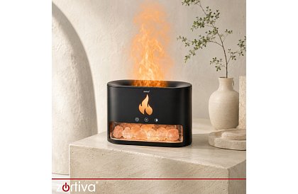 Ultrazvukový aroma difuzér Zortiva 250 ml s efektem plamene