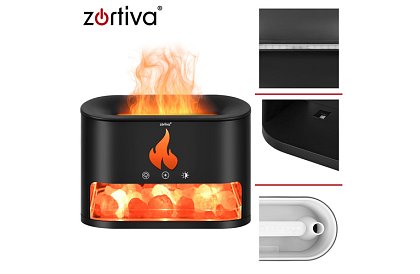 Ultrazvukový aroma difuzér Zortiva 250 ml s efektem plamene