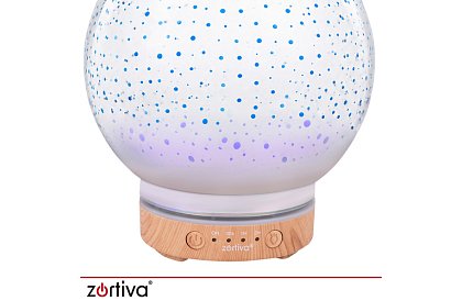 Aroma difuzér Zortiva 200 ml, RGB LED lampa, 3D efekt, aromaterapie