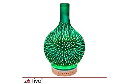 Aroma difuzér Zortiva 200 ml, RGB LED lampa, 3D efekt, aromaterapie