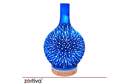 Aroma difuzér Zortiva 200 ml, RGB LED lampa, 3D efekt, aromaterapie