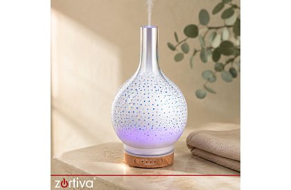 Aroma difuzér Zortiva 200 ml, RGB LED lampa, 3D efekt, aromaterapie