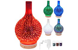 Aroma difuzér Zortiva 200 ml, RGB LED lampa, 3D efekt, aromaterapie