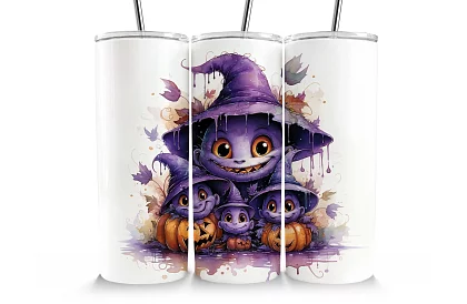 Cestovní termokelímek s brčkem 590 ml – Halloween čarodějnice 01