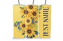 Cestovní termokelímek s brčkem 590 ml – Žluté květy a Just Smile 07