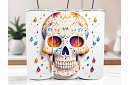 Cestovní termokelímek s brčkem 590 ml – Mexická lebka Santa Muerte 21