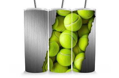 Cestovní termokelímek s brčkem 590 ml – Tenisové míčky 35