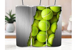 Cestovní termokelímek s brčkem 590 ml – Tenisové míčky 35