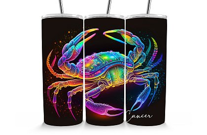 Cestovní termokelímek s brčkem 590 ml – Znamení Rak 52