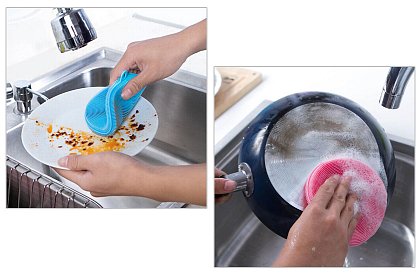 Silikonová houbička na mytí nádobí - 3 kusy