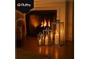 Velká sada tří stříbrných luceren (63, 49, 38 cm) na svíčky a dekorace