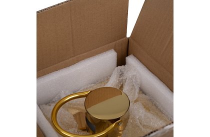 Velká sada tří zlatých luceren (63, 49, 38 cm) na svíčky a dekorace