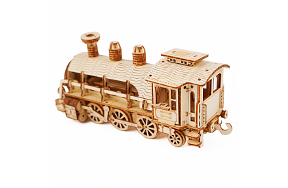 3D dřevěné puzzle - Parní lokomotiva s tendrem
