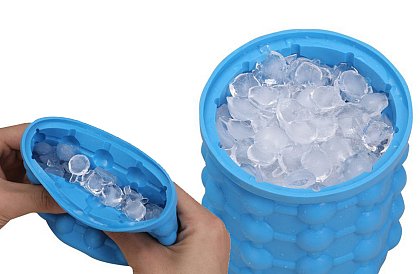 Silikonová nádoba na výrobu ledu - se skladovacím prostorem