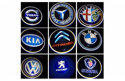 LED logo projektor značky automobilu