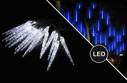 LED světelné rampouchy – 3 barvy – 43 cm