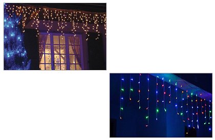 Venkovní LED vánoční závěs – déšť - 10 metrů