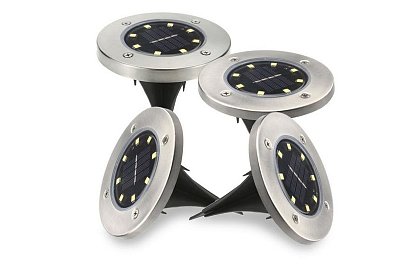 Sada kruhových solárních světel Disk Lights