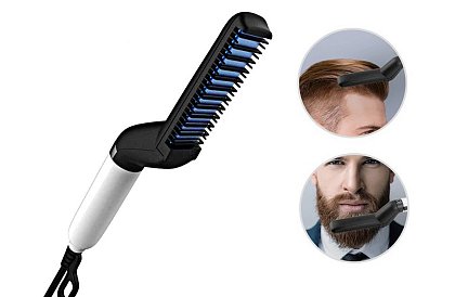 Multifunkční žehlička pro muže na vlasy a vousy