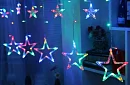Vánoční LED světelný závěs – hvězdy