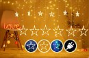 Vánoční LED světelný závěs – hvězdy