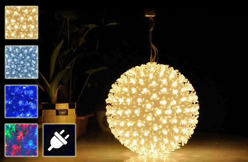Levně Vánoční LED světelná závěsná koule – průměr 18cm