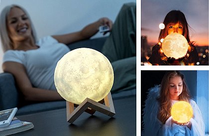 Designová dotyková lampička Měsíc