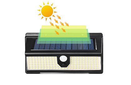 Solární osvětlení 190 LED se senzorem pohybu a soumraku