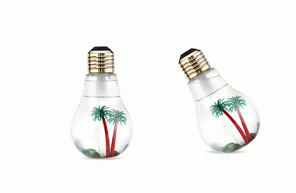 Zvlhčovač vzduchu s LED osvětlením – ve tvaru žárovky