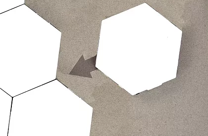 3x LED Bezdrátové svítidlo HEXAGON na dálkové ovládání