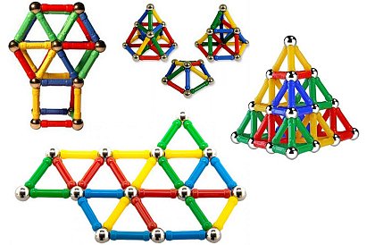 Magnetická stavebnice Magnastix – 103 - 157 dílků