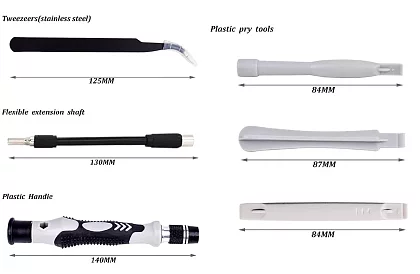 Sada bitů a nářadí 115 ks – pro opravy chytrých zařízení