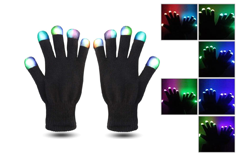 Levně Párty Gloves - Rukavice s LED špičkami